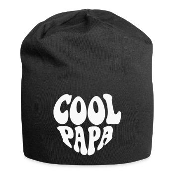 Cool Papa Heart Logo - Customizable color - Jersey Beanie - black - Front