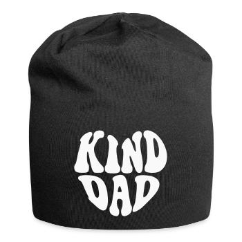 Kind Dad Heart Logo - Customizable color - Jersey Beanie - black - Front