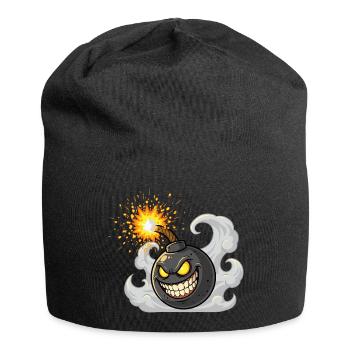 Bombe de dessin animé en colère - Bonnet en jersey - noir - Devant