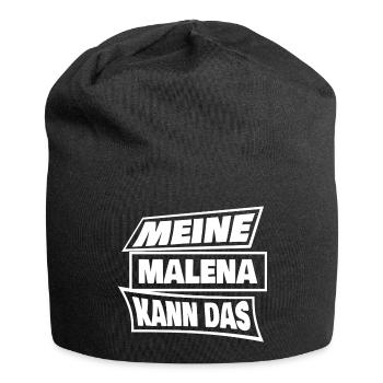 Malena als Sprueche - Jersey-Beanie - Schwarz - Vorne