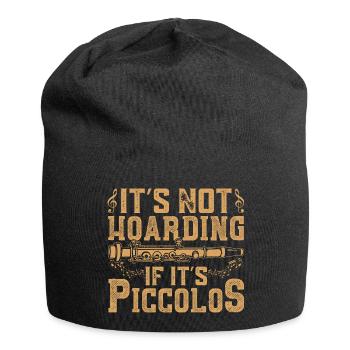 Piccolo-Spieler Marschband Orchester-Instrument - Jersey-Beanie - Schwarz - Vorne