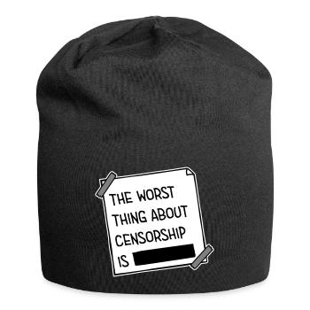 Le pire dans la censure, c’est l’ironie amusante - Bonnet en jersey - noir - Devant