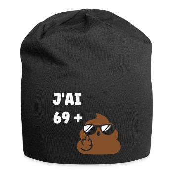 69 plus 1 - Bonnet en jersey - noir - Devant