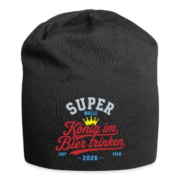 Malle 2026 König im Bier trinken 2026 - Jersey-Beanie - Schwarz - Vorne