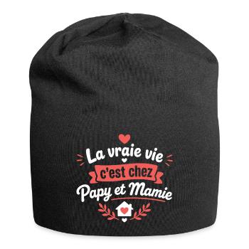 Merci Maîtresse, Belle Année CE1 - Bonnet en jersey - noir - Devant