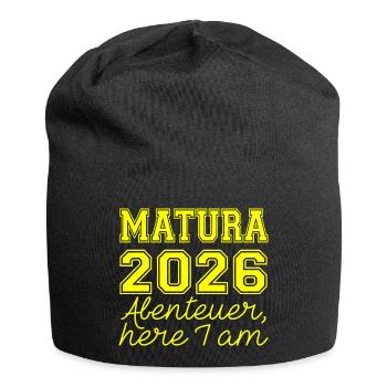 Matura 2026 Spruch - Jersey-Beanie - Schwarz - Vorne
