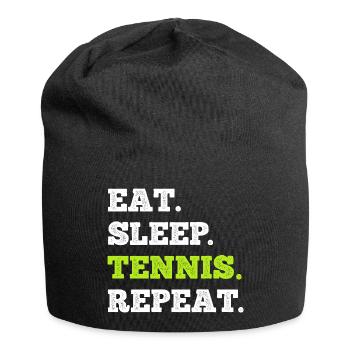 Manger dormir Tennis Répéter - Bonnet en jersey - noir - Devant