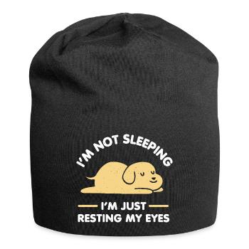 Ich ruhe nur meine Augen aus - Jersey-Beanie - Schwarz - Vorne