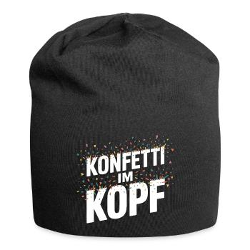 Konfetti Im Kopf Karneval Fasching Alaaf Kostüm - Jersey-Beanie - Schwarz - Vorne