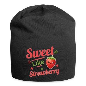 Douce comme des fraises - Bonnet en jersey - noir - Devant