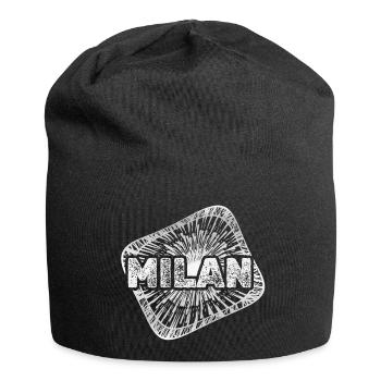 Geschenk für Entwurf - Jersey-Beanie - Schwarz - Vorne