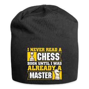 Schach Schachspieler Schachbrett - Jersey-Beanie - Schwarz - Vorne