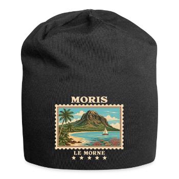 Mauritius Le Morne Vintage Reisemarke - Jersey-Beanie - Schwarz - Vorne