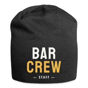 Équipe du bar, équipe de serveurs gastro, soirée boissons - Bonnet en jersey - noir - Devant
