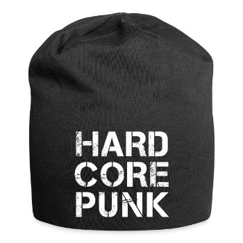 Hardcore Punk Distressed Typography - Jersey Beanie - black - Front