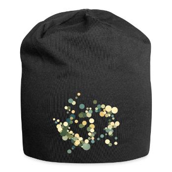 Kreis-Konfetti Farbkonzert - Jersey-Beanie - Schwarz - Vorne