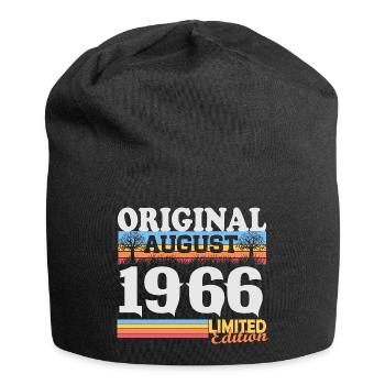Vintage August 1966 Vintage Retro Birthday - Jersey Beanie - black - Front