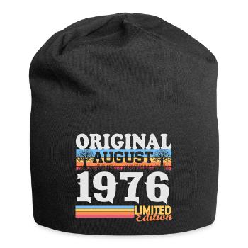 Vintage August 1976 Vintage Retro Birthday - Jersey Beanie - black - Front
