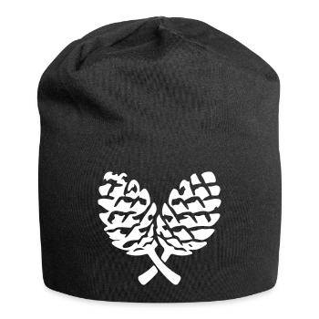 Tannenzapfen Symbol Zapfen - Jersey-Beanie - Schwarz - Vorne
