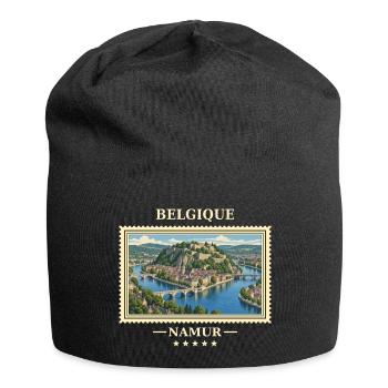 Belgien Namur Vintage Reisemarke - Jersey-Beanie - Schwarz - Vorne