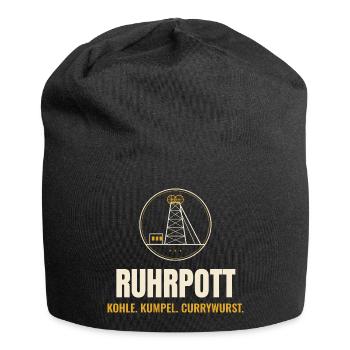 Ruhrpott Förderturm – Kohle Kumpel Currywurst - Jersey-Beanie - Schwarz - Vorne