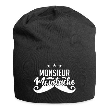 Monsieur Moustache - Bonnet en jersey - noir - Devant