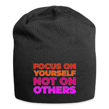 Focus on yourself - Jersey Beanie - black - Front