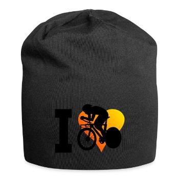 Rennrad Damen Rennradfahrer Rennradfahren - Jersey-Beanie - Schwarz - Vorne