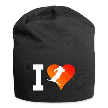 Damen Ski Jumping Ski Freestyle Slopestyle - Jersey-Beanie - Schwarz - Vorne