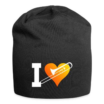Posaunistin Herren Tenorposaune Blaskapelle - Jersey-Beanie - Schwarz - Vorne