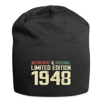 1948 Geburtstagsgeschenk 1948 Jahrgang 1948 Retro - Jersey-Beanie - Schwarz - Vorne