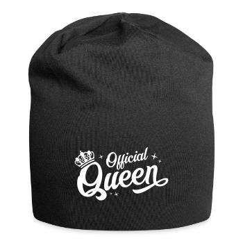 Königin Krone Queen - Jersey-Beanie - Schwarz - Vorne