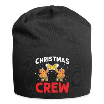 Bonhomme en pain d'épice Noël boire - Bonnet en jersey - noir - Devant