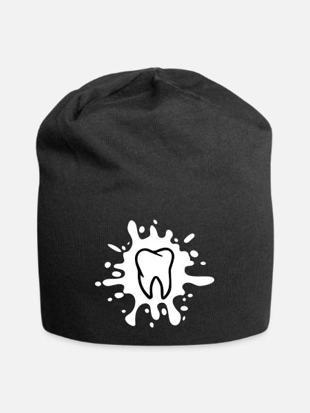 blob d'icône de dent - Bonnet en jersey - noir
