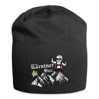 Kärnten Seen Kärntner Nudel Bua Lausbua Geschenk - Jersey-Beanie - Schwarz - Vorne