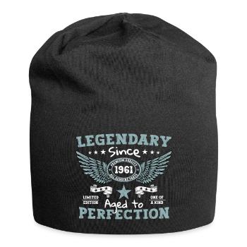 Legendary since 1961 61st birthday gift - Jersey Beanie - black - Front