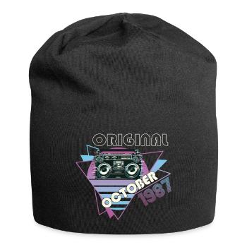 Vintage 1987 35 Cadeau Anniversaire Rétro Cassette - Bonnet en jersey - noir - Devant