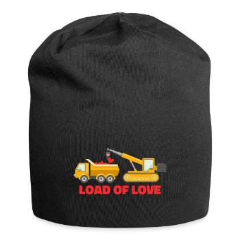 Beaucoup d’amour | Saint-Valentin - Bonnet en jersey - noir - Devant