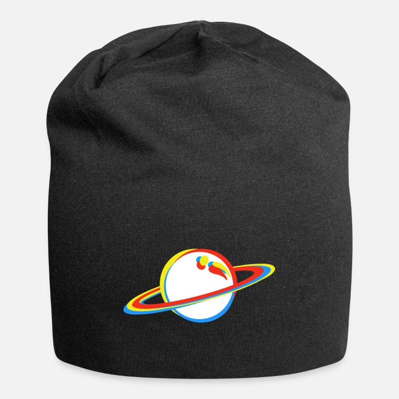 Planet - Jersey-Beanie - Schwarz