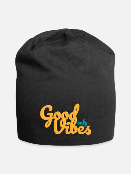 Good Vibes Only - Jersey Beanie - black