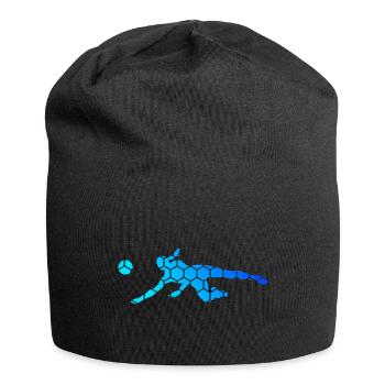 Joueuse de volley-ball volley-ball féminin - Bonnet en jersey - noir - Devant