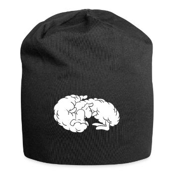 Les moutons dorment - Bonnet en jersey - noir - Devant