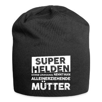 Mütter - Super Helden - Jersey-Beanie - Schwarz - Vorne