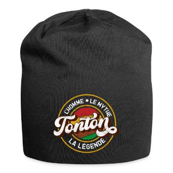 Tonton l’homme Le Mythe La Légende Meilleur Oncle - Bonnet en jersey - noir - Devant