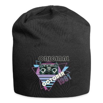 Vintage 1981 41 Birthday Gift Retro Cassette - Jersey Beanie - black - Front