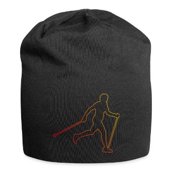 Walken Damen Nordic Walking Walker Herren - Jersey-Beanie - Schwarz - Vorne