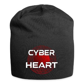 Cyber Heart - red - Jersey Beanie - black - Front