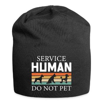 Service Mensch Nicht streicheln - Jersey-Beanie - Schwarz - Vorne