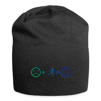Damen Nordic Walker Walken Herren Nordic Walking - Jersey-Beanie - Schwarz - Vorne