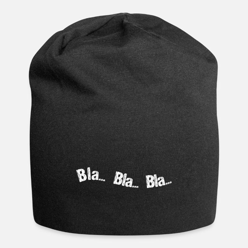 Spruch - Jersey-Beanie - Schwarz